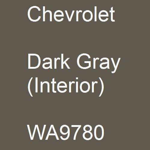 Chevrolet, Dark Gray (Interior), WA9780.